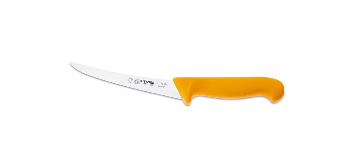Nóż do trybowania sztywny 15 cm | Giesser 2517 PP7