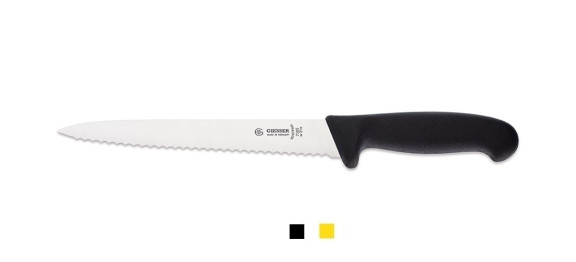 Nóż do wędlin ostrze faliste 21 cm | Giesser 7305