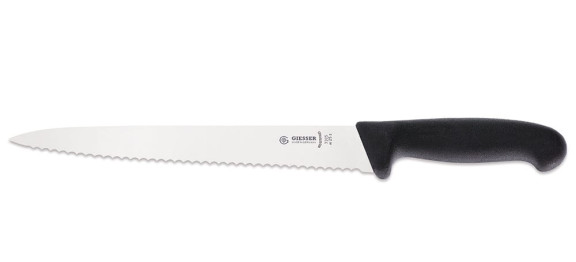 Nóż do wędlin ostrze faliste 25 cm | Giesser 7305