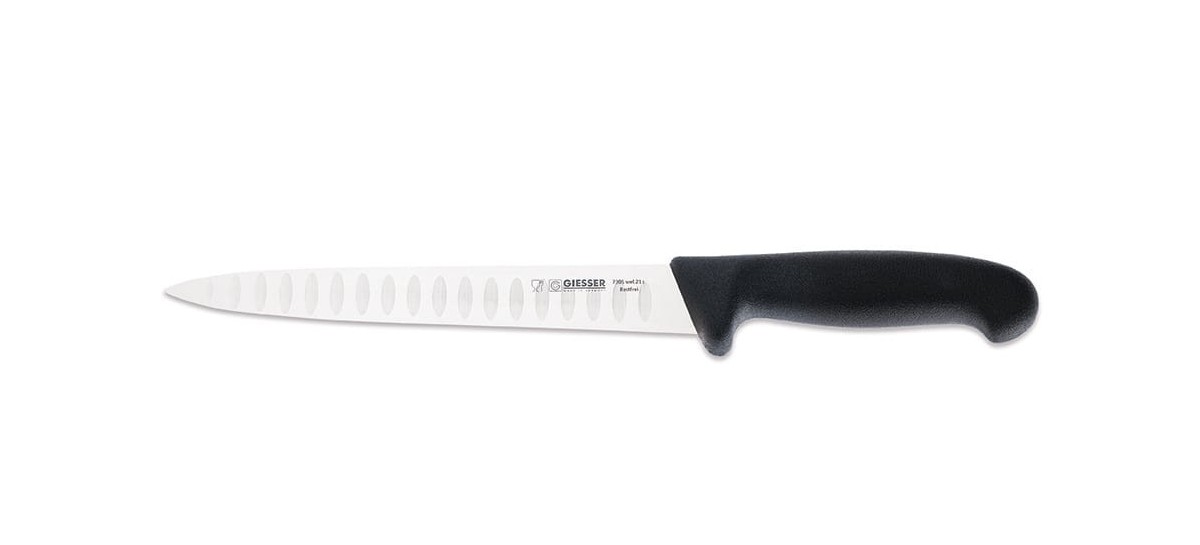 Nóż do wędlin szlif kulowy 21 cm | Giesser 7305 wwl