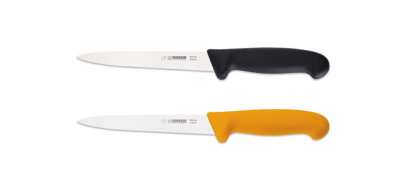 Молодые ножи 21.02 2024. Нож Giesser 3165 (16 см) обвалочный :. Ножи для обвалки мяса Giesser. Нож для обвалки Giesser. Нож-Экономка, черная ручка Giesser Messer.