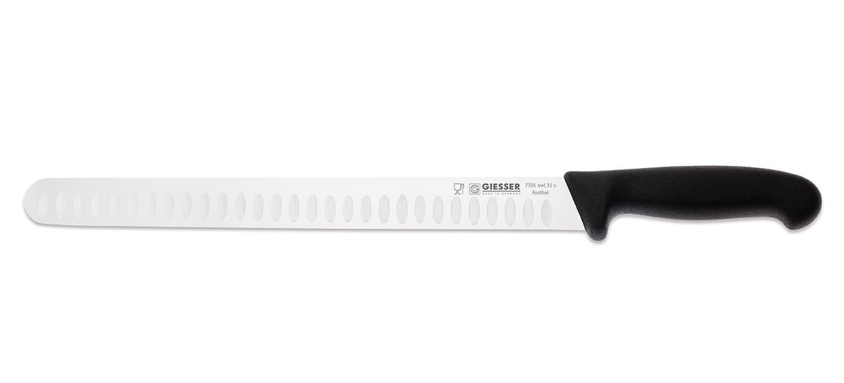 Nóż do wędlin szlif kulowy 31 cm | Giesser 7705