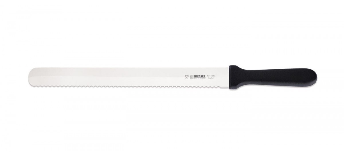Nóż do ciasta ostrze gładkie/faliste 30 cm | Giesser 8137