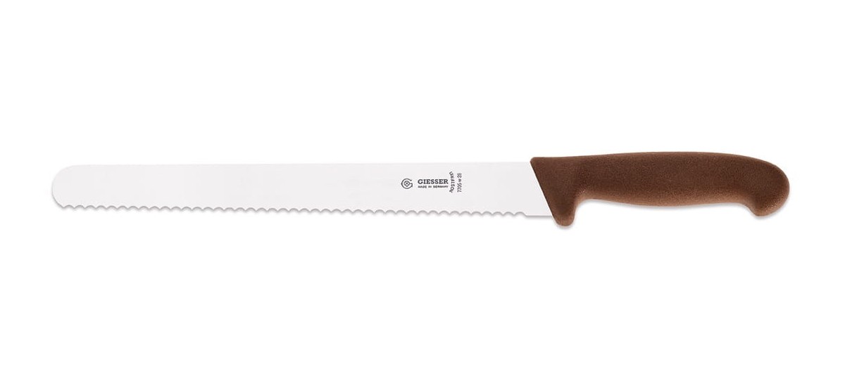 Nóż do wędlin ostrze faliste 28 cm | Giesser 7705