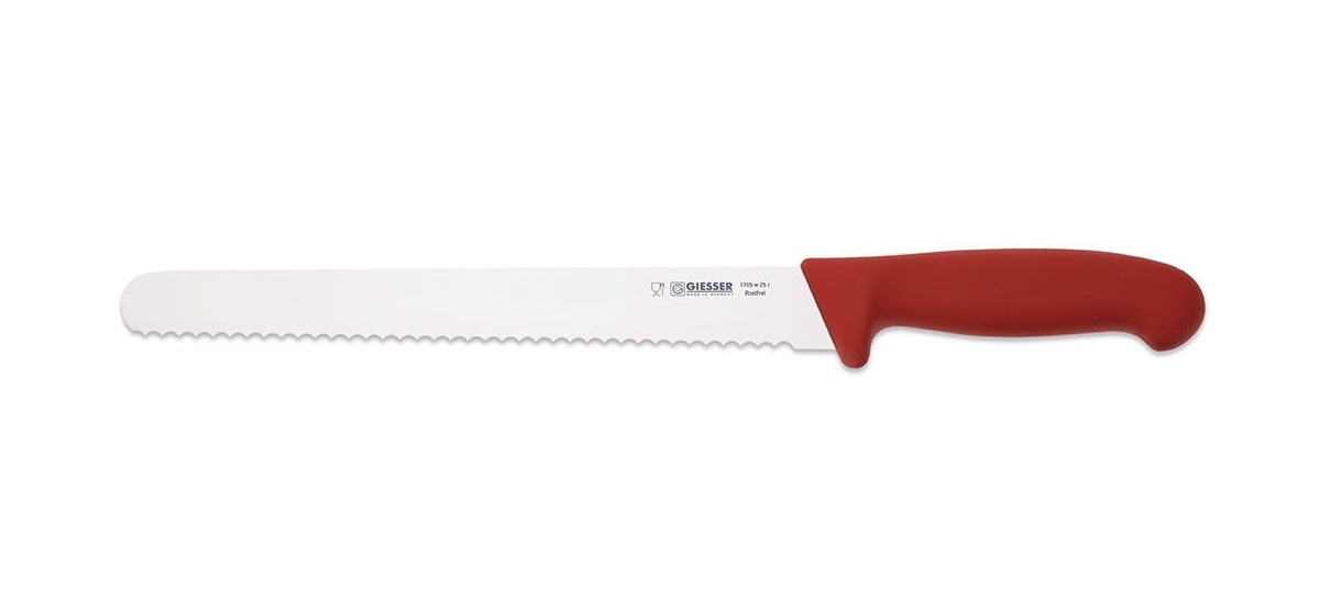 Nóż do wędlin ostrze faliste 25 cm | Giesser 7705